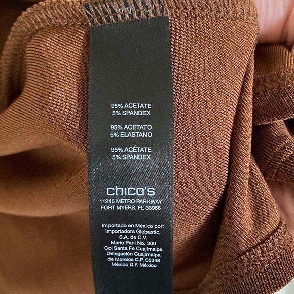 Chicos Womens Brown Open Front Slinky Cardigan Jacket Size XL Office Career - Picture 7 of 12